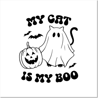 My Cat Is My Boo, Ghost Cat, Halloween Posters and Art